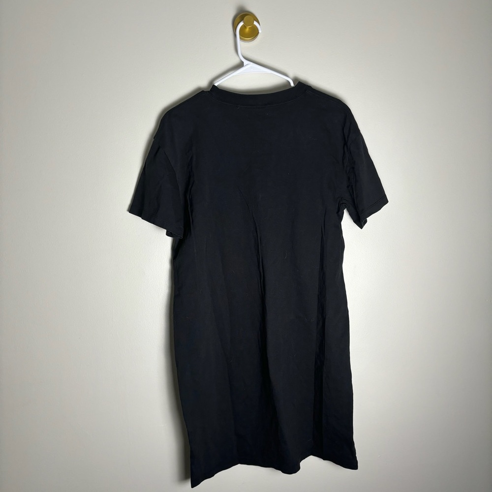 Madewell Black Crew Neck Short Sleeve T-Shirt Dress Women's Size Large F44 - Picture 3 of 3